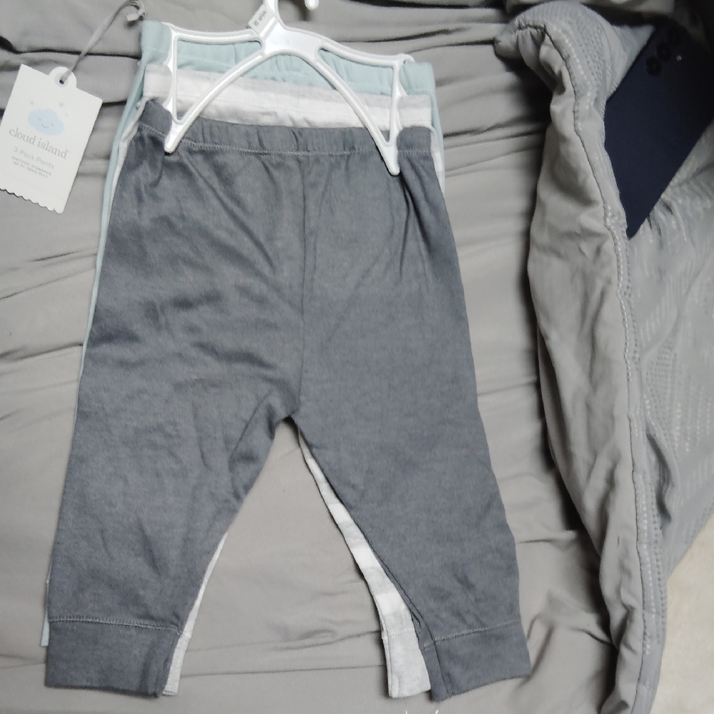Cloud Island Gray Baby Leggings Set